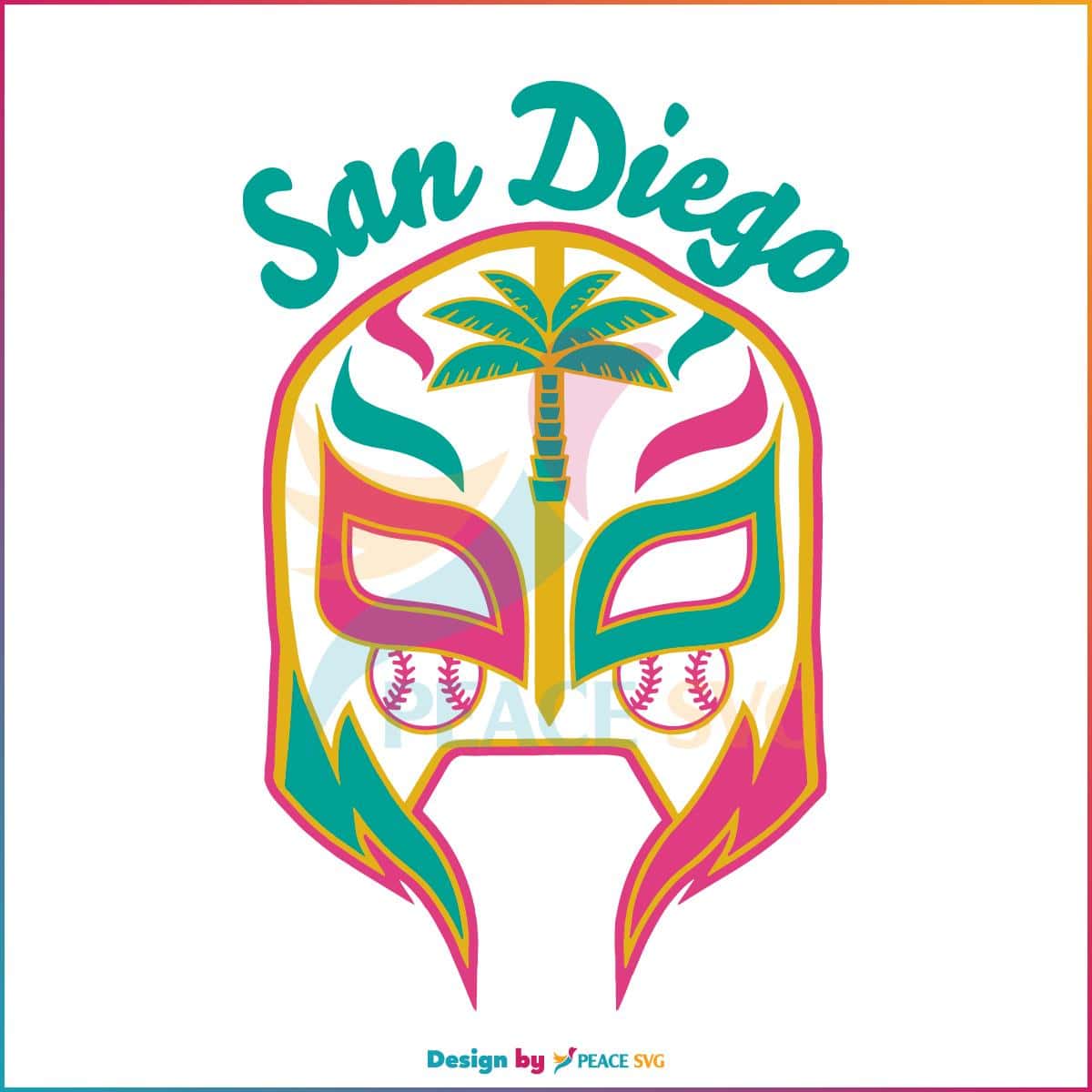 San Diego Baseball Lucha Mask Best Svg Cutting Digital Files » PeaceSVG