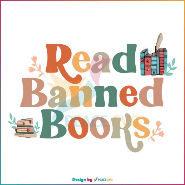 Retro Read Banned Books Book Lover SVG