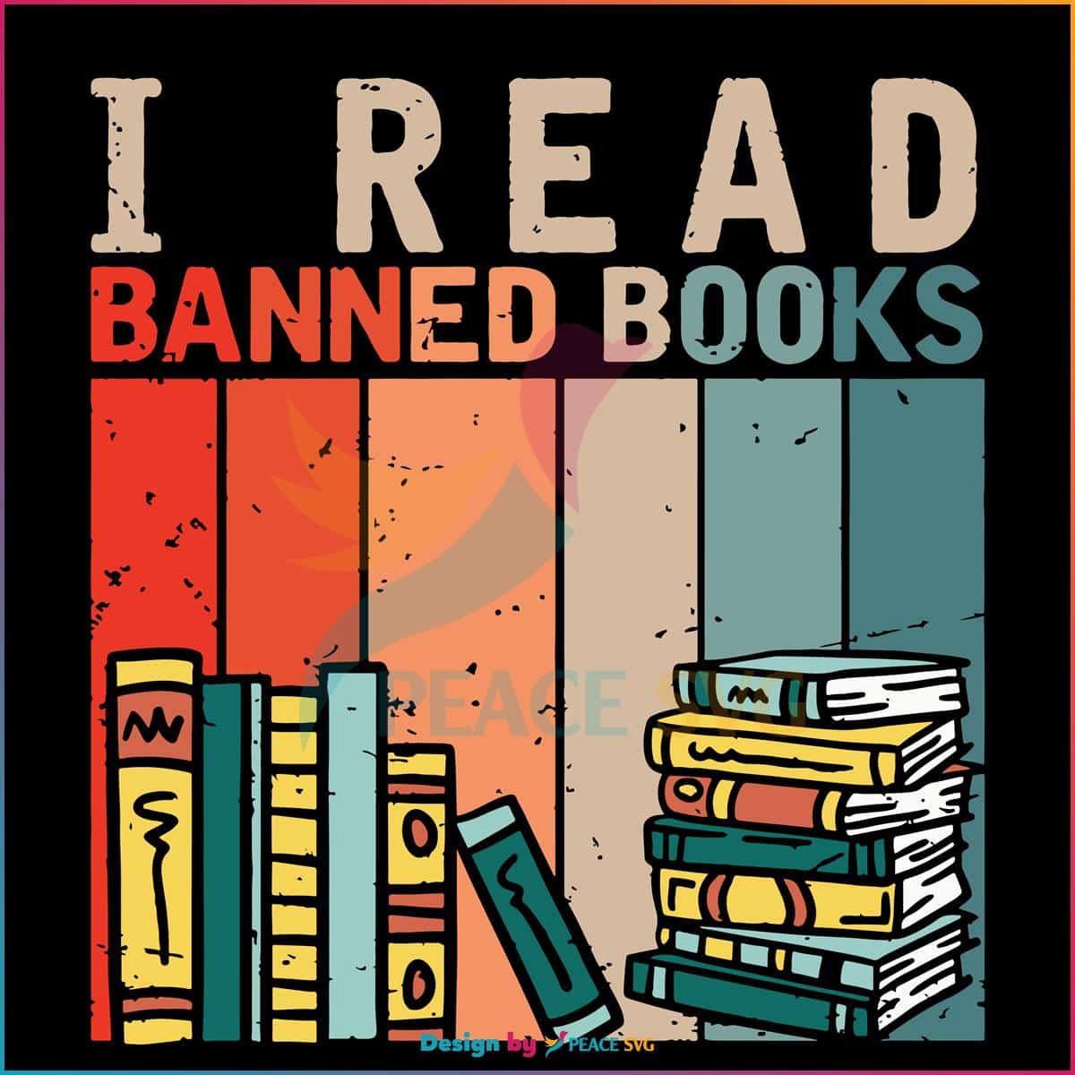 Free Retro Vintage I Read Banned Books Svg Graphic Design Files - PeaceSVG