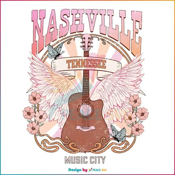 Nashville Country Music Guitar Svg