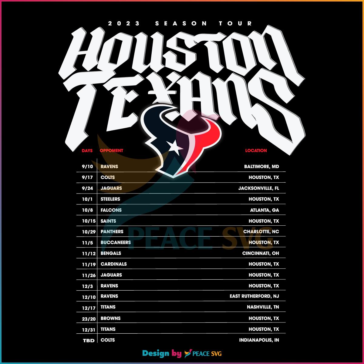 Houston Texans 2023 Schedule Rock SVG Graphic Design Files » PeaceSVG