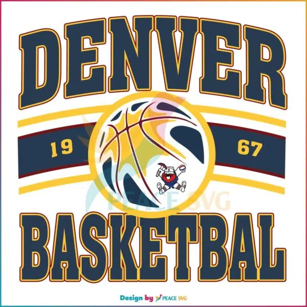 Denver Nugget 1967 Basketball SVG