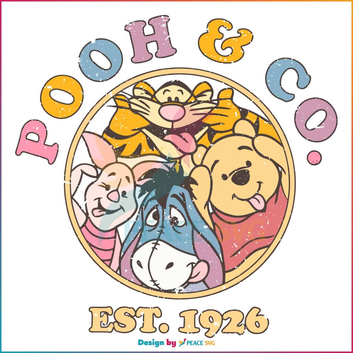 Cute Pooh Bear And Friends Best SVG