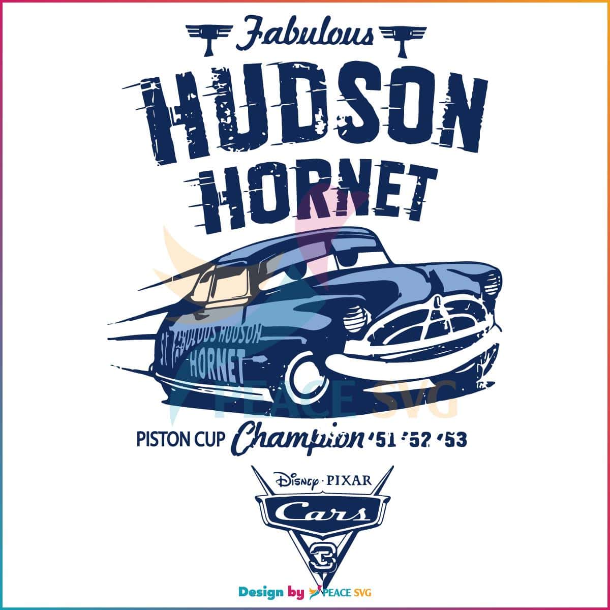 Fabulous Hudson Hornet Cartoon SVG