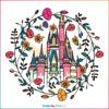 Floral Disney Magical Castle Svg