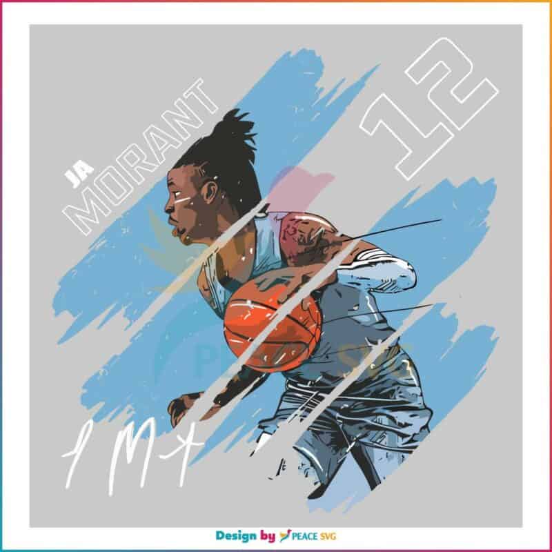 Ja Morant Memphis Stripes SVG » PeaceSVG