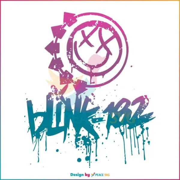 Vintage Style Blink 182 Band SVG