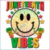 Juneteenth Vibes Retro Smile Face SVG