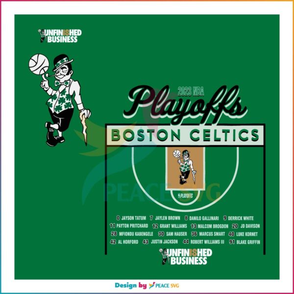 Boston Celtics Basketball Player 2023 NBA Playoffs SVG