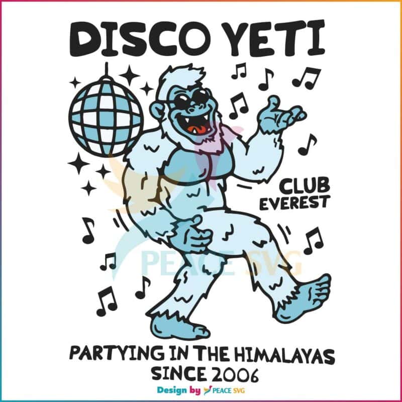 Disco Yeti Expedition Everest Disney Cool SVG