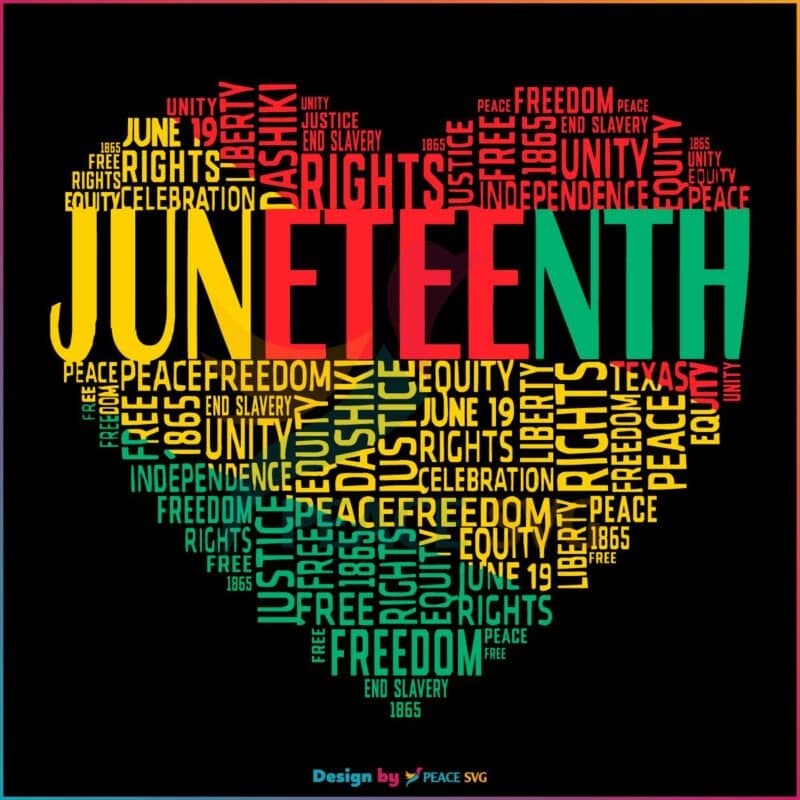 Juneteenth Definition Heart Best SVG