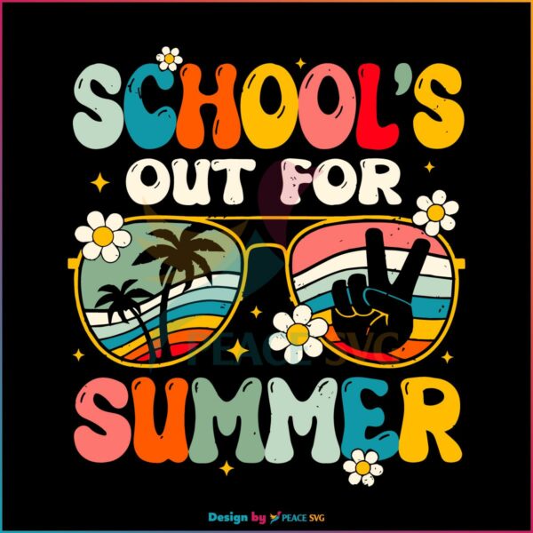 School Our For Summer Last Day Of School Teacher And Student Svg