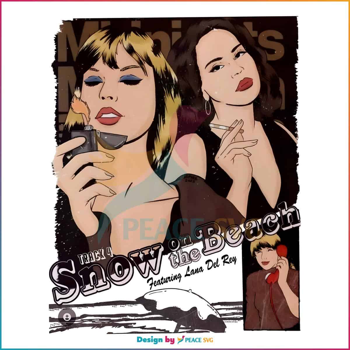 taylor-swift-ft-lana-del-rey-song-comic-snow-in-the-beach-png-files-for