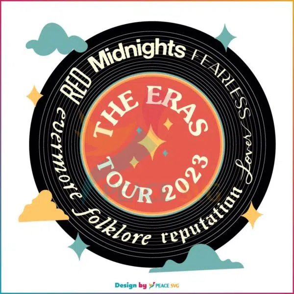 Taylor Swift Tracklist The Eras Tour 2023 Vinyl Record SVG