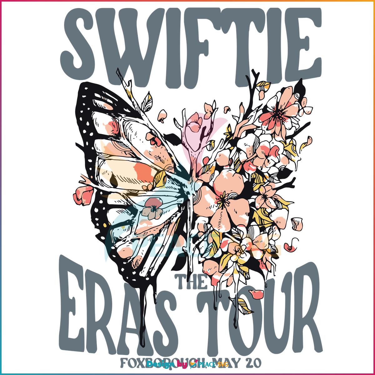 Taylor Swift Retro Floral Butterfly The Eras Tour SVG