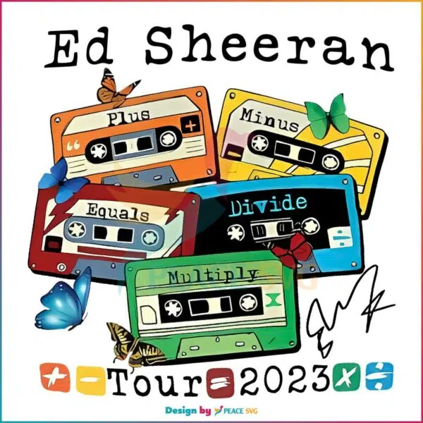 Ed Sheeran Cassette Mathematics America Tour 2023 Music Concert PNG