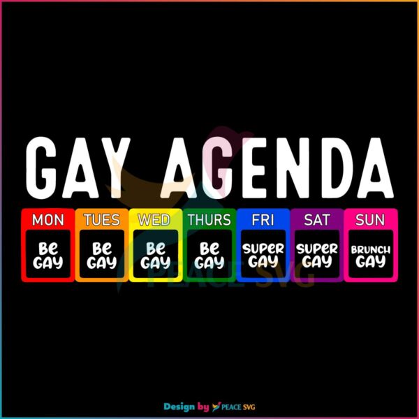 Gay Agenda Funny LGBTQ Svg