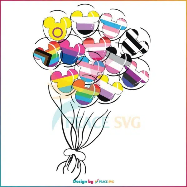 Disney Balloons LGBT Month Best SVG