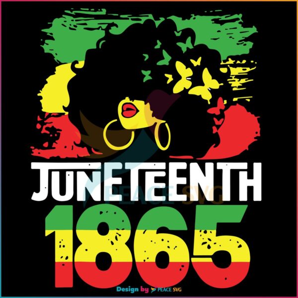 Juneteenth 1865 African American Black Woman SVG
