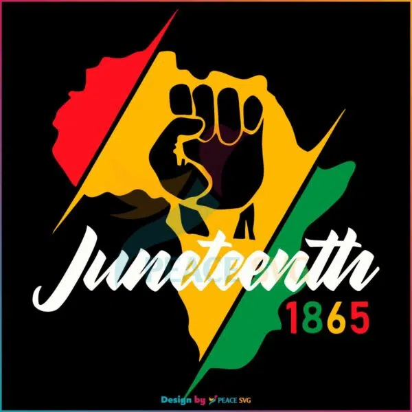 Juneteenth 1865 2023 African American Black Raise Hand SVG