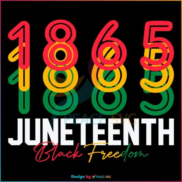 Retro 1865 Juneteenth Black Freedom SVG