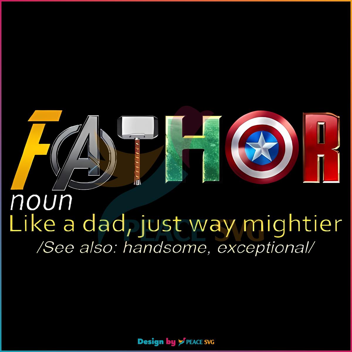 Fathor Thor Avengers Superhero Fathers Day Png