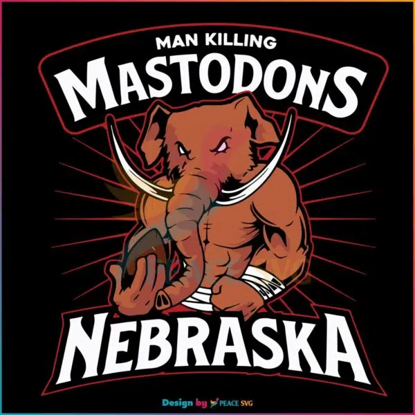 Complete with Mascot Man Killing Mastodon SVG