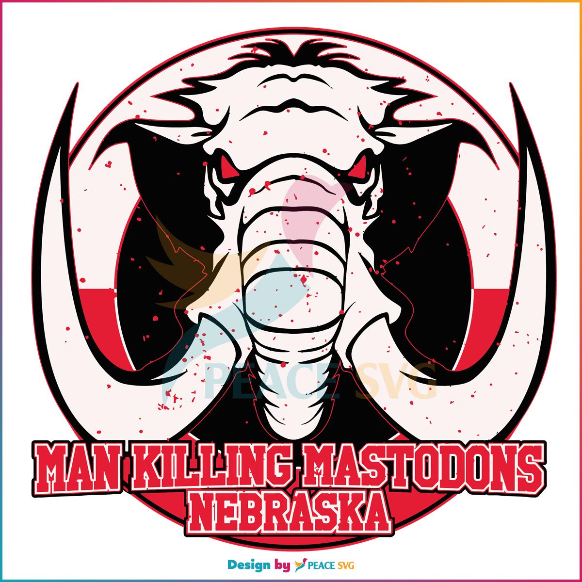 Demonic Man Killing Mastodon SVG