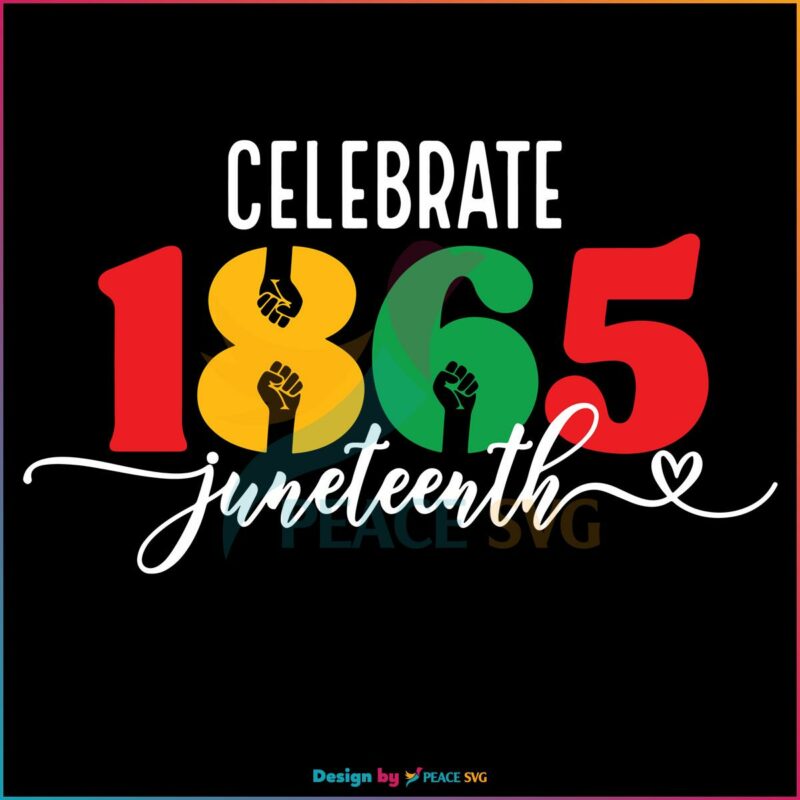 Celebrate 1865 Juneteenth Svg