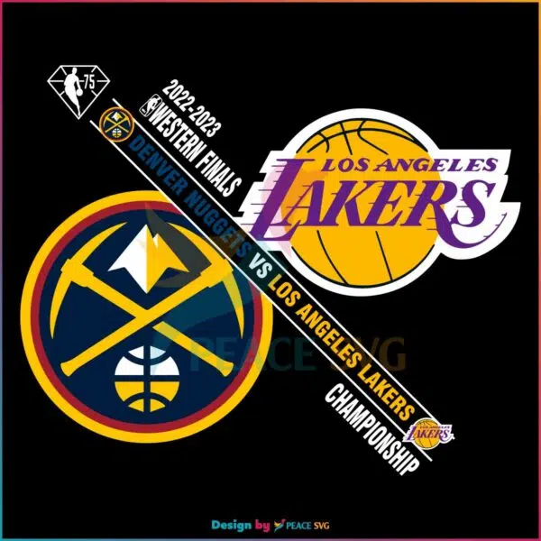 Denver Nuggets And Los Angeles Lakers 2023 Western Finals Championship SVG