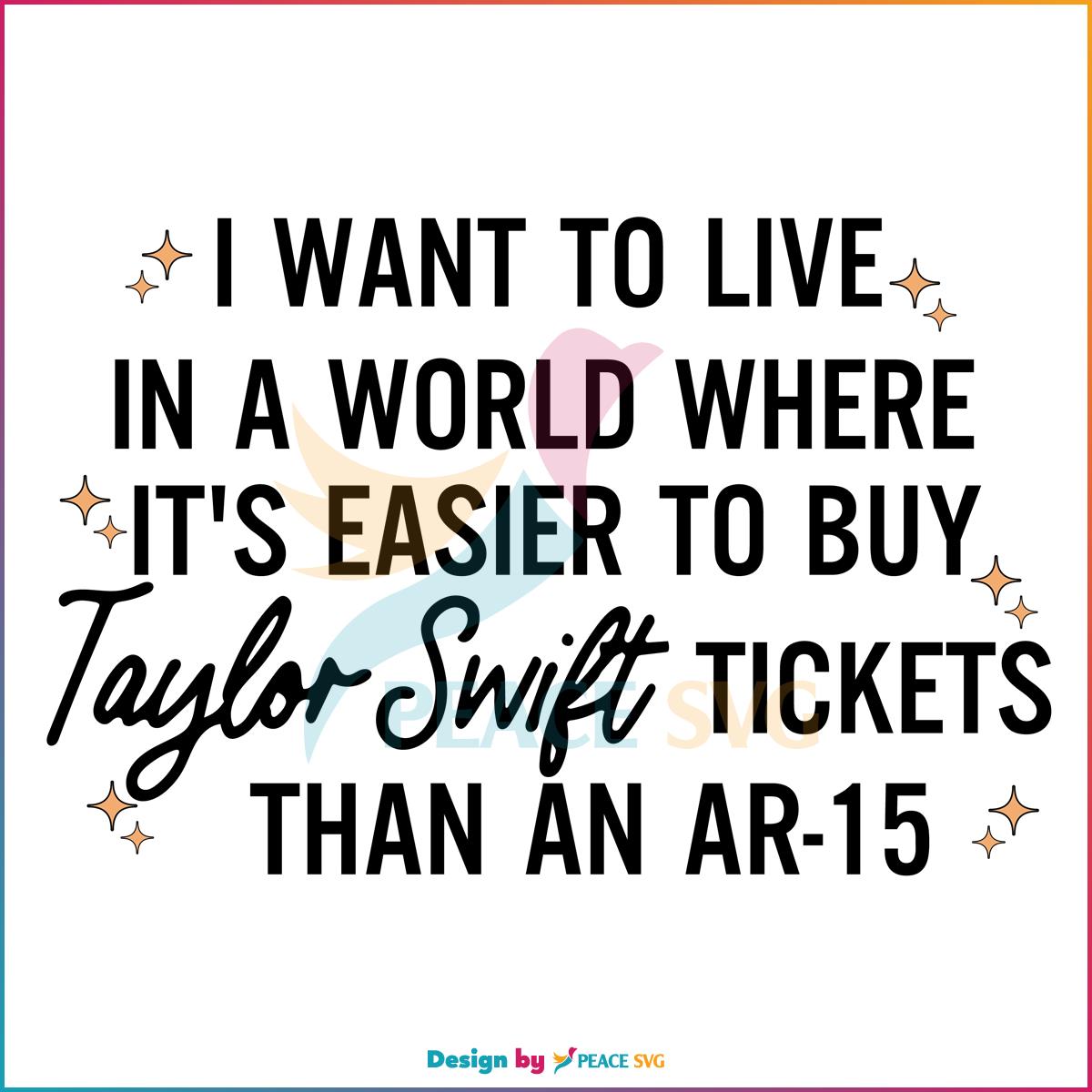 Swiftie Merch I Want To Live In A World SVG