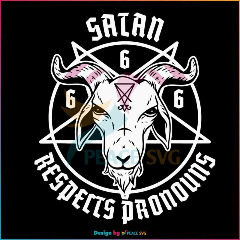 Satan Respects Pronouns Transgender SVG