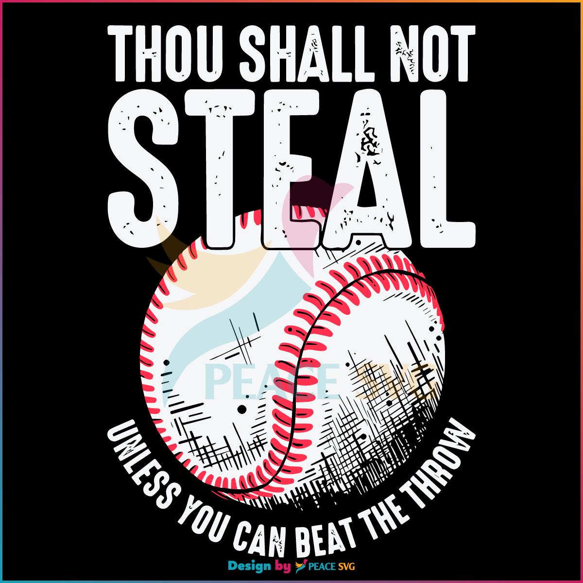 Thou Shall Not Steal Baseball Baseball Dad And Mom SVG