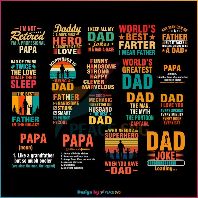 Happy Fathers Day Bundle Best SVG