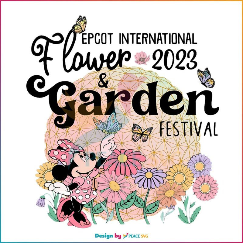 Minnie Mouse Disney Epcot International Flower And Garden 2023 Festival PNG