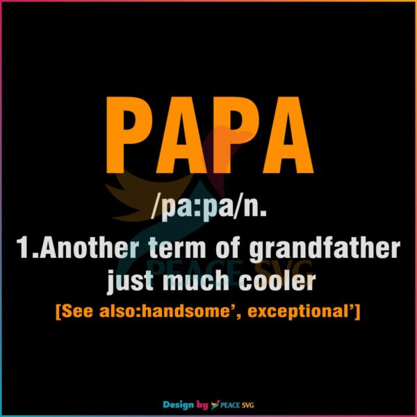 Fathers Day Papa Definition Best SVG