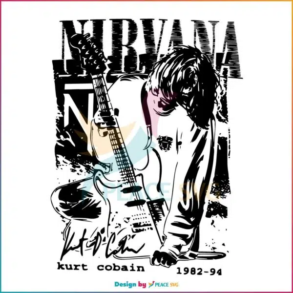 Nirvana Kurt Cobain in Concert SVG
