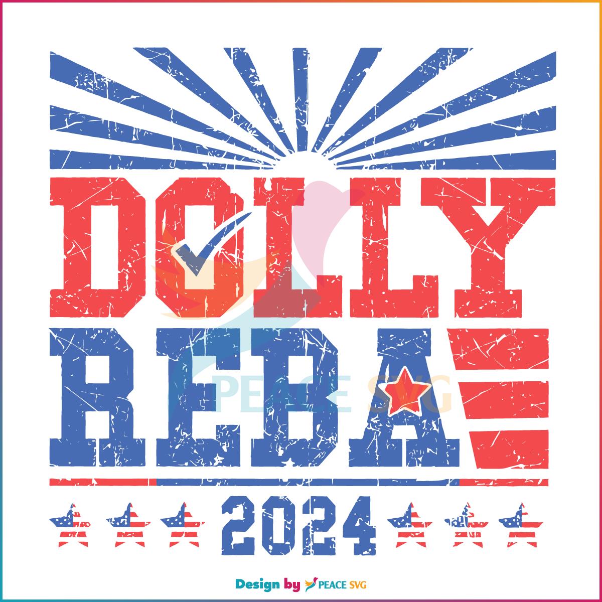Vintage Dolly Reba 2024 Funny Election SVG