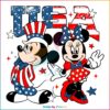 Vintage Disney Mickey And Minnie 4th Of July Patriotic Day SVG
