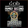 God First Family Second Then Denver Nuggets NBA Finals SVG