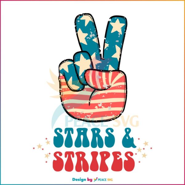 Retro USA 4th Of July Stars and Stripes Svg