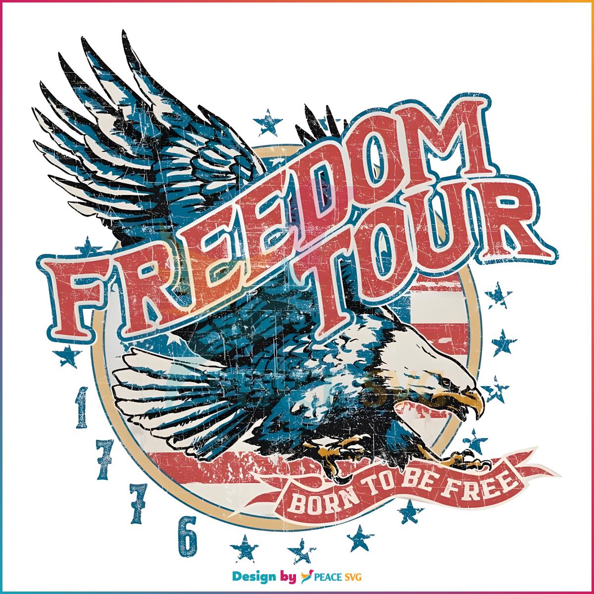 July 4th Freedom Tour 1776 American Eagle PNG