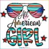 All American Girl Vintage Patriotic USA PNG