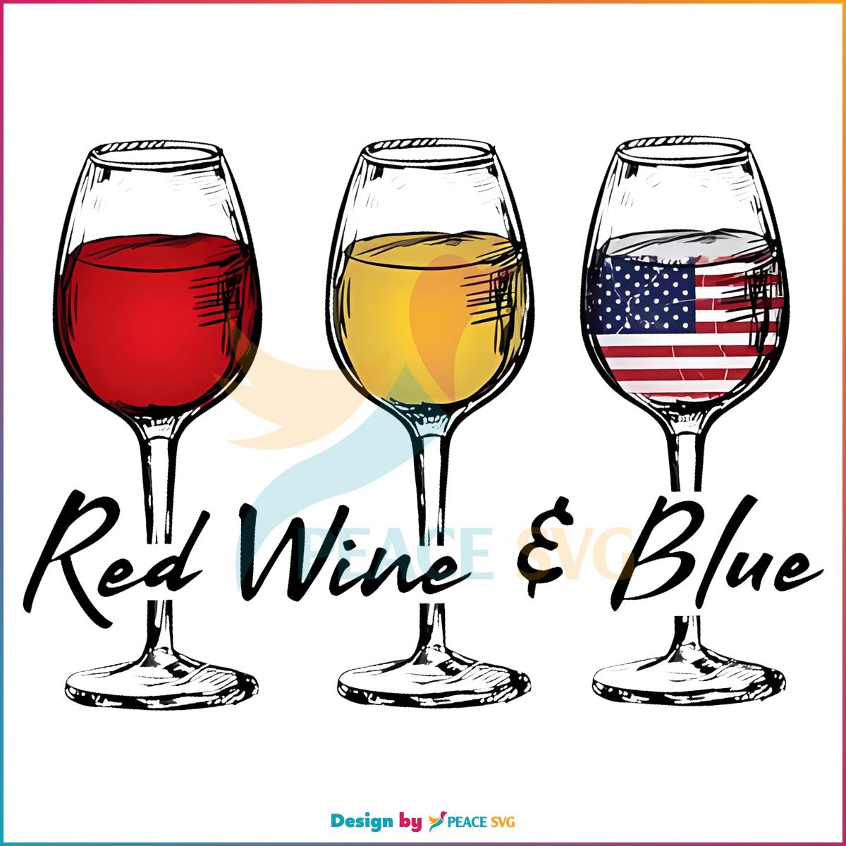 Happy 4th Of July Red Wine And Blue PNG