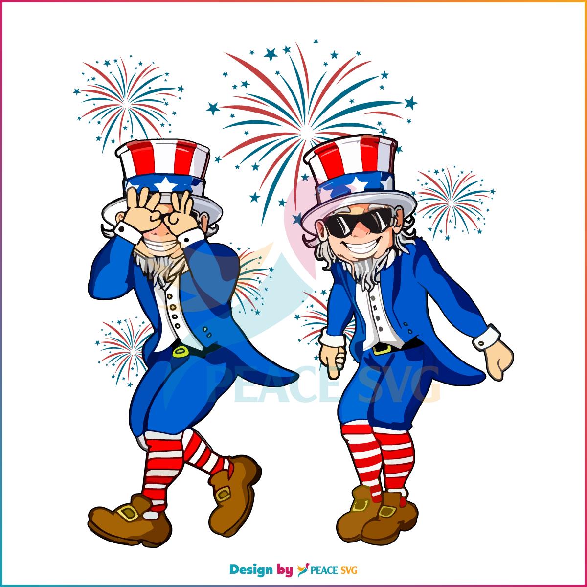 Uncle Sam Griddy Dance Funny 4th Of July SVG