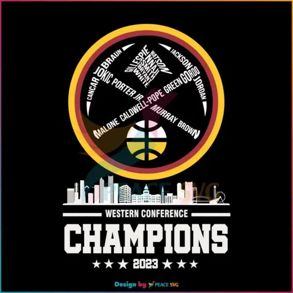 Denver Nuggets Western Conference Champions SVG