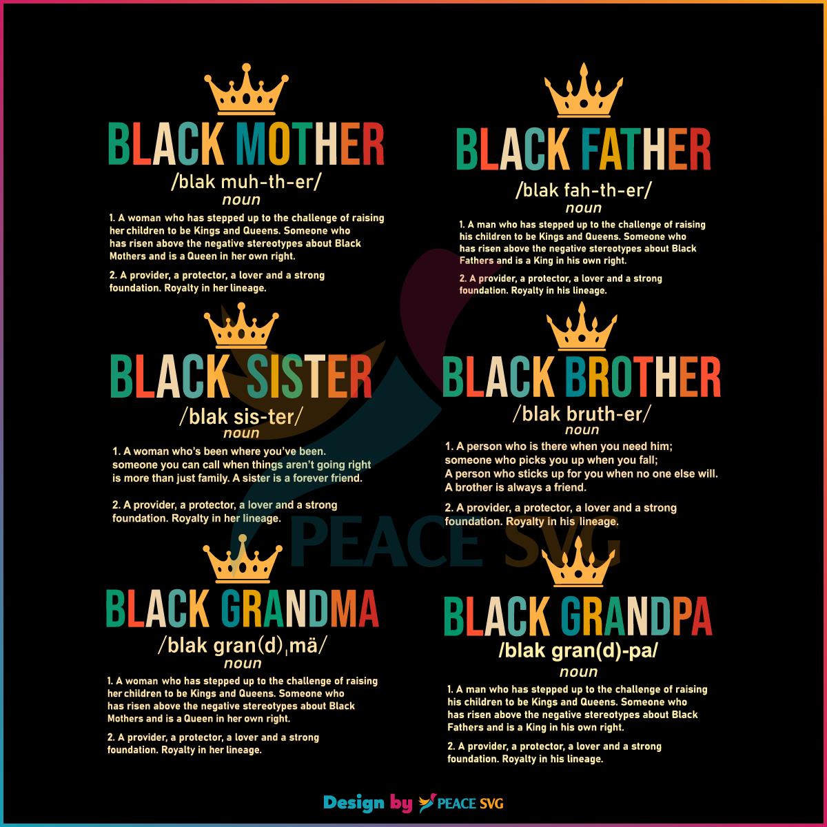 Juneteenth Family African American Bundle SVG