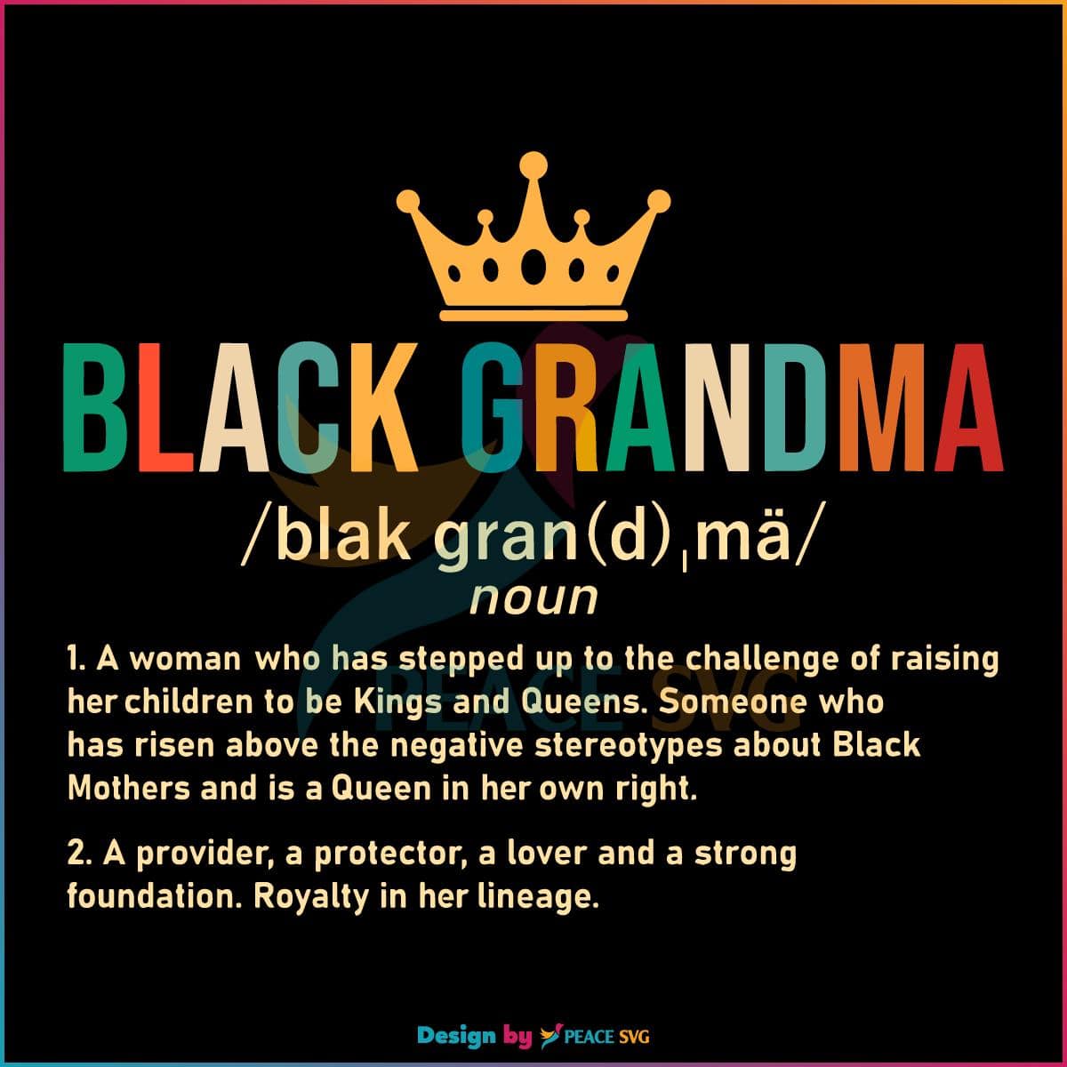 Juneteenth Family Black Grandma African American SVG