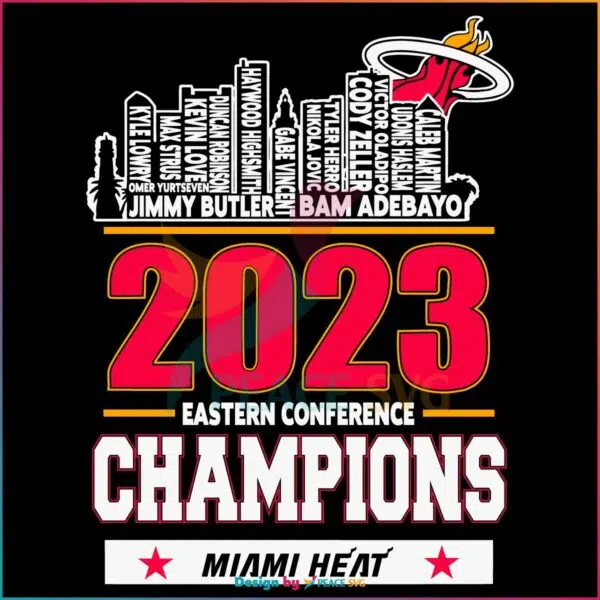 2023 Miami Heat NBA Eastern Conference Champions SVG