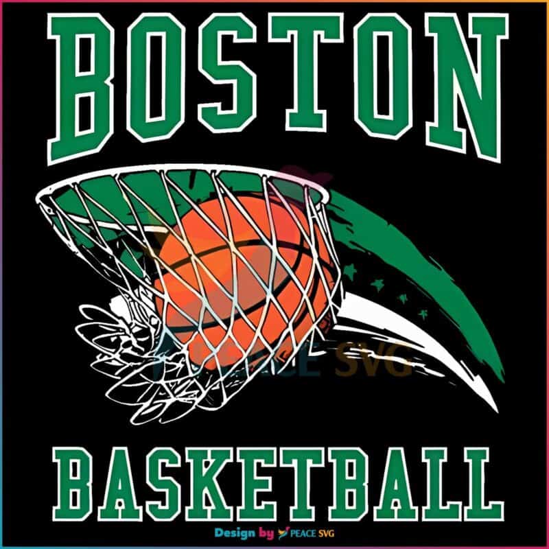 Boston Celtics Basketball Team Vintage Png Silhouette Files » PeaceSVG